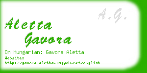 aletta gavora business card